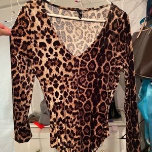Cheetah print body suit